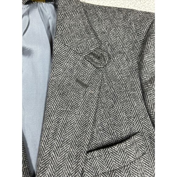 Bullock & Jones Vintage Men's Sport Coat Blue Plaid Wool - Picture 7 of 12